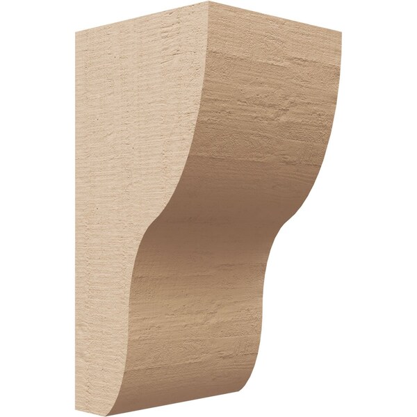 Ekena Millwork 4"W x 4"D x 8"H Wide Greensboro Rough Cedar Woodgrain TimberThane Corbel, Primed Tan CORUR04X04X08GRNRCPR - main